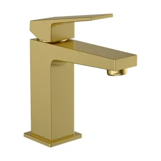 Смеситель для раковины VitrA Minimax Square (Минимакс Скуэр) A4372025EXP брашированное золото
