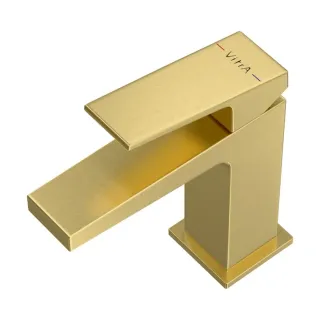 Смеситель для раковины VitrA Minimax Square (Минимакс Скуэр) A4372025EXP брашированное золото