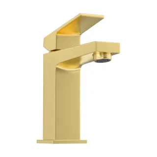 Смеситель для раковины VitrA Minimax Square (Минимакс Скуэр) A4372025EXP брашированное золото