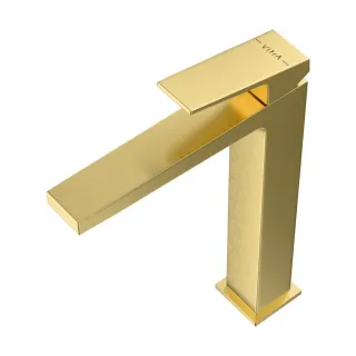Смеситель для раковины VitrA Minimax Square (Минимакс Скуэр) A4372425EXP брашированное золото