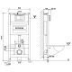 Унитаз с инсталляцией Grossman 97.4455BMSQ.01.210 с черной клавишей смыва