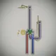 Душевой комплект Timo Saona SX-2369/20SM золото шлифованное