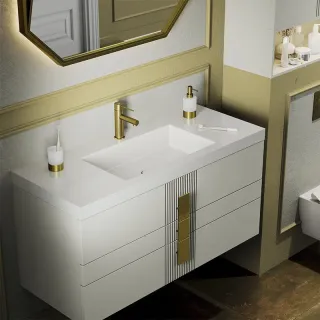 Смеситель для раковины Timo Saona 2361/20F золото шлифованное