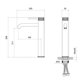 Смеситель для раковины Timo Saona 2411/20F золото шлифованное