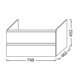 Тумба под раковину Jacob Delafon Madeleine EB2053-J55 80 см светло-серый матовый