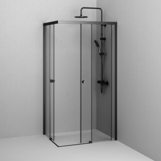 Душевой уголок Am.Pm X-joy W94G-403-100280-BТ1К 100x80 см без поддона чёрный матовый Душевой уголок Am.Pm X-joy W94G-403-100280-BТ1К 100x80 см без поддона чёрный матовый