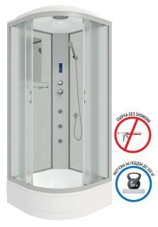 Душевая кабина Niagara NG-3302-14F с гидромассажем 100x100см серебро/матовое