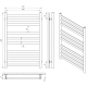 Полотенцесушитель водяной Indigo Slim LSLW80-50GDK3 80x50 см золото