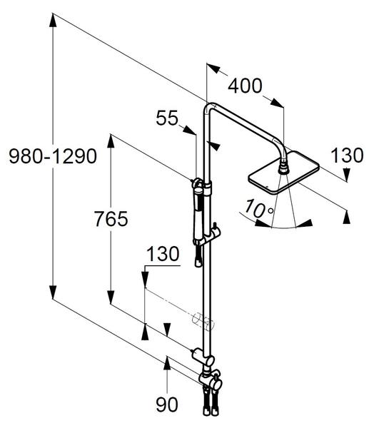 Душевая стойка Kludi A-QA Dual shower system хром 4919105-00