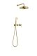 Смеситель встроенный Boheme + верхний+ ручной душ, ETERNA GOLD золото