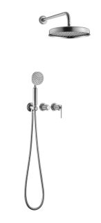 Смеситель встроенный Boheme + верхний+ ручной душ, ETERNA NICKEL BRUSH никель