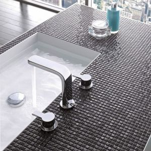 Смеситель для раковины на три отверстия Kludi Zenta хром 383930575