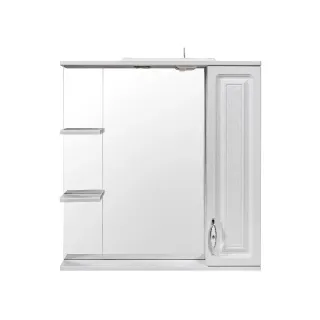 Зеркало-шкаф с подсветкой Stella Polar Кармела SP-00002032 75 см белое серебро
