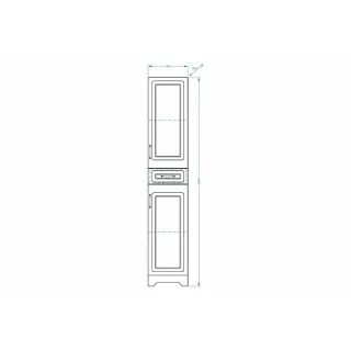 Шкаф-пенал Stella Polar Кармела SP-00002028 36 см белое серебро