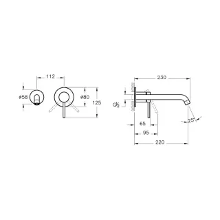 Смеситель для раковины VitrA Minimax Round (Минимакс Раунд) A4354936EXP чёрный матовый