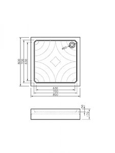 Поддон для душа Koller Pool Grace 90X90 GRACE90S
