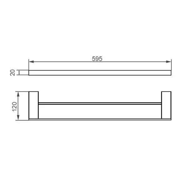 Полотенцедержатель двойной Aquanet 187069 хром