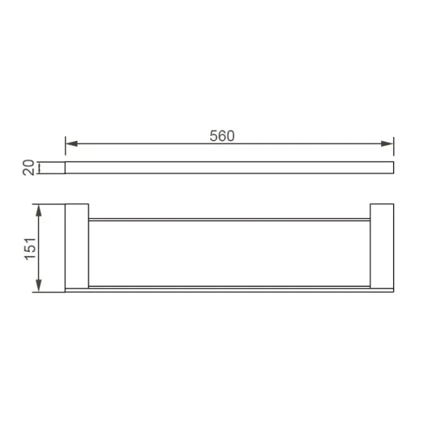 Полка Aquanet 187070 хром