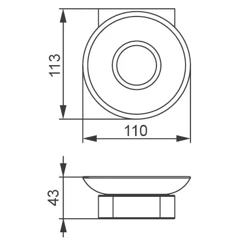 Мыльница Aquanet 187073 хром