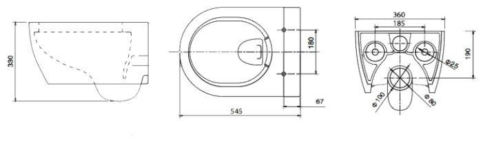 УНИТАЗ ПОДВЕСНОЙ SSWW NC2039