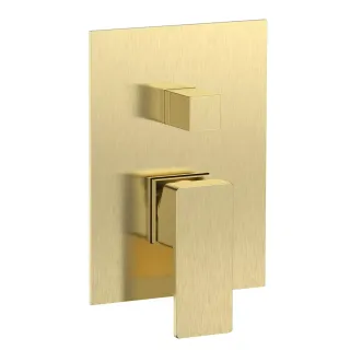 Встраиваемый смеситель на 2 источника AQUAme Savona AQM8808BG золото брашированное