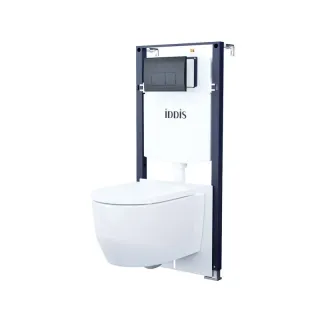 Комплект унитаз с инсталляцией IDDIS Бэйсик (Basic) BASAI02i73 клавиша смыва чёрная