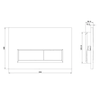 Клавиша смыва Kludi Unifix 32PP0105 механическая хром