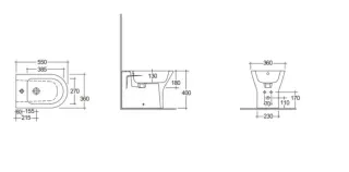 Напольное биде Kludi Resa R 23BIB0243 белый