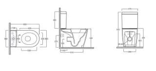 Унитаз-компакт Kludi Resa R 23WCB0543 безободковый смыв торнадо белый
