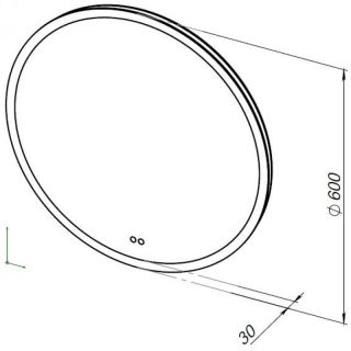 Зеркало RGB LED Aquanet Арт 336635 60 см