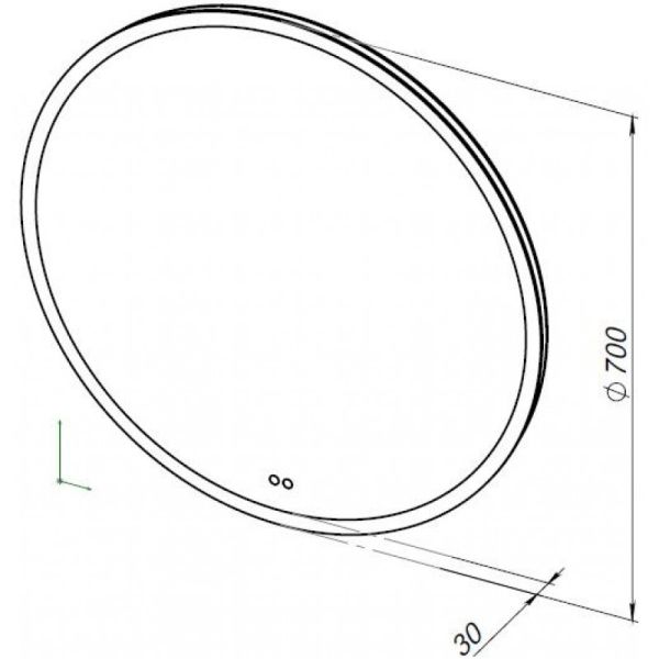 Зеркало RGB LED Aquanet Арт 336633 70 см