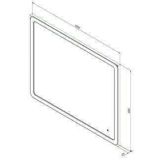 Зеркало с подсветкой Aquanet Ирис 326448 100 см