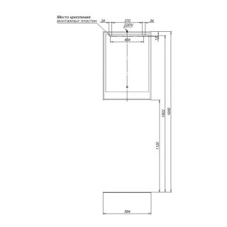 Зеркало с подсветкой Aquanet Милан 336398 60 см дуб рустикальный
