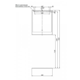 Зеркало с подсветкой Aquanet Милан 336404 70 см дуб светлый