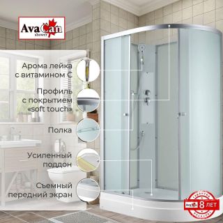 Душевая кабина Avacan C2012LN 120x80 см хром