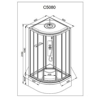 Душевая кабина Avacan C5080 80x80 см хром