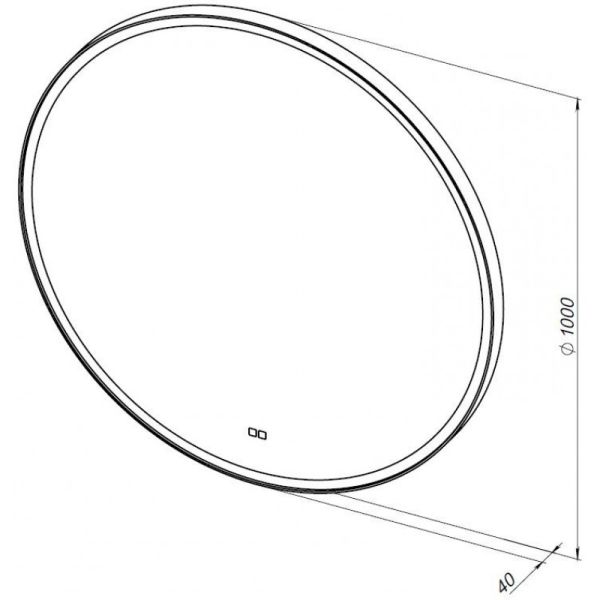 Зеркало с подсветкой Aquanet Тренд 316688 100 см чёрный