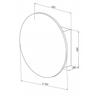 Зеркальный шкаф с подсветкой Aquanet Оптима 344785 70 см