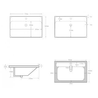 Раковина Aquanet Flash 333267 70 см белый