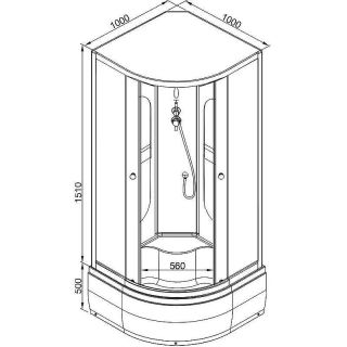 Душевая кабина Avacan L910NGM 100x100 см хром