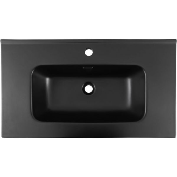 Раковина Aquanet Flat 329255 80 см чёрный матовый