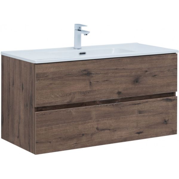 Тумба под раковину Aquanet Алвита New 334188 100 см дуб веллингтон табак