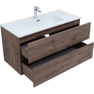 Тумба под раковину Aquanet Алвита New 334188 100 см дуб веллингтон табак