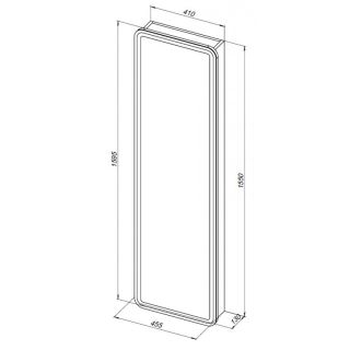 Пенал Aquanet Оптима 335438 с подсветкой