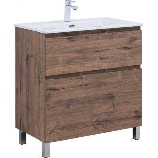 Тумба под раковину Aquanet Алвита New 344129 80 см дуб веллингтон табак