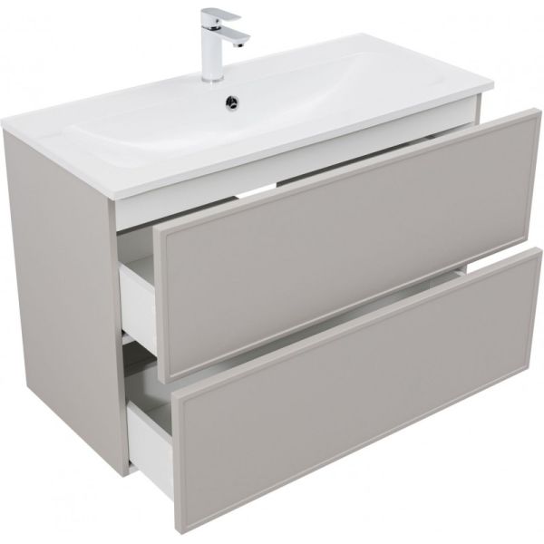 Тумба под раковину Aquanet Арт 343969 100 см бежевый