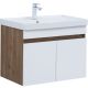 Тумба под раковину Aquanet Оптима 344793 80 см дуб рустикальный/белый сатин