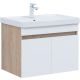 Тумба под раковину Aquanet Оптима 344801 80 см дуб светлый/белый сатин