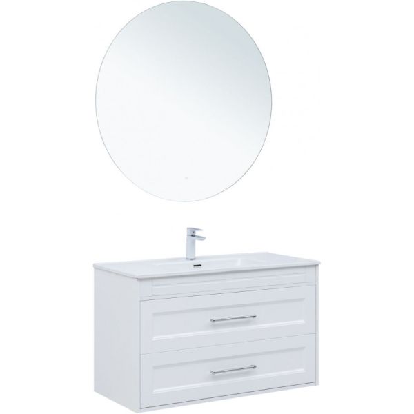 Тумба под раковину Aquanet Бостон New 306369 100 см белый сатин