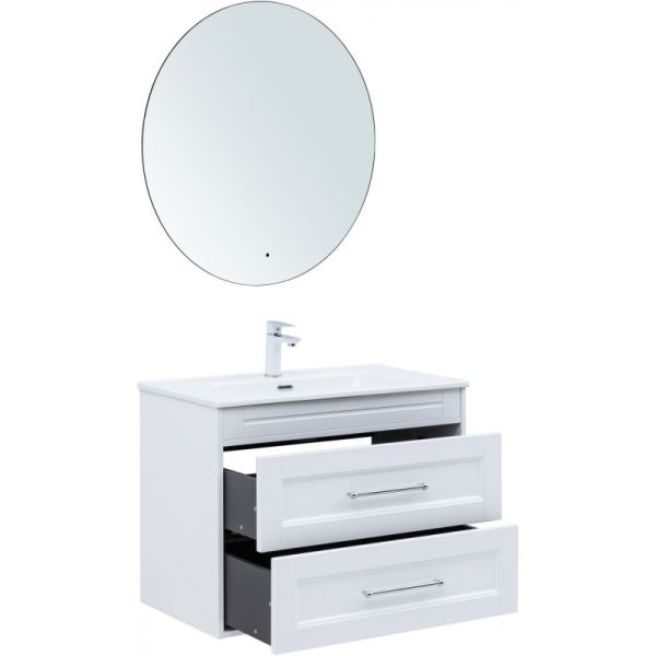 Тумба под раковину Aquanet Бостон New 306368 80 см белый сатин